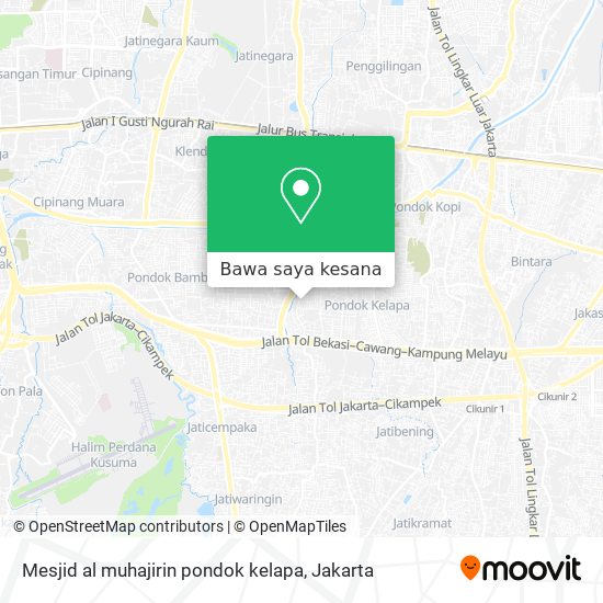 Peta Mesjid al muhajirin pondok kelapa