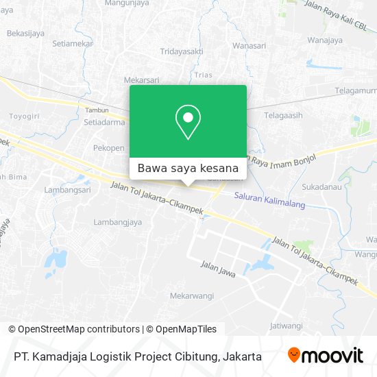 Peta PT. Kamadjaja Logistik Project Cibitung