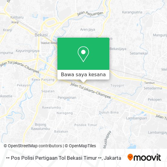Peta •• Pos Polisi Pertigaan Tol Bekasi Timur ••