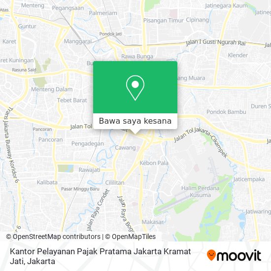 Peta Kantor Pelayanan Pajak Pratama Jakarta Kramat Jati