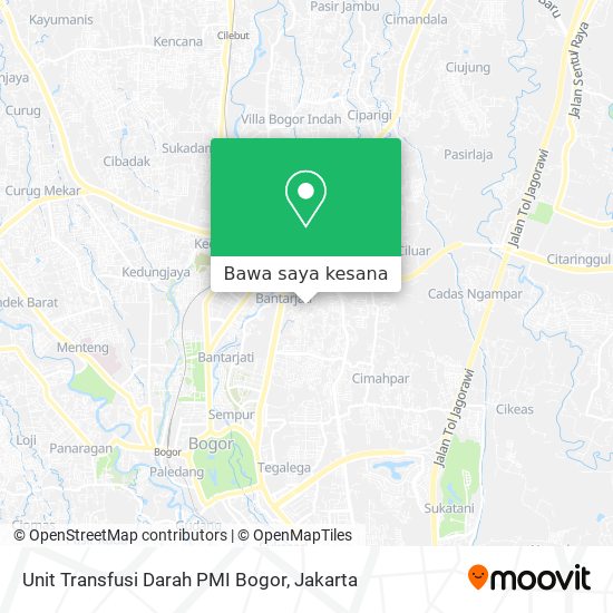 Peta Unit Transfusi Darah PMI Bogor