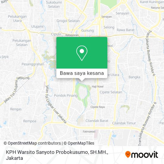 Peta KPH Warsito Sanyoto Probokusumo, SH.MH.