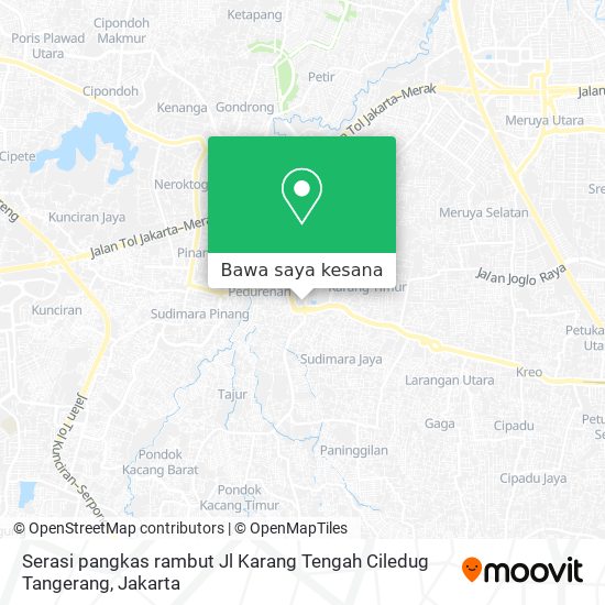 Peta Serasi pangkas rambut Jl Karang Tengah Ciledug Tangerang