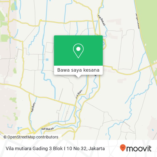 Peta Vila mutiara Gading 3 Blok I 10 No 32