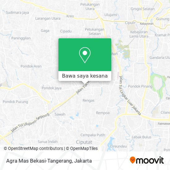 Peta Agra Mas Bekasi-Tangerang
