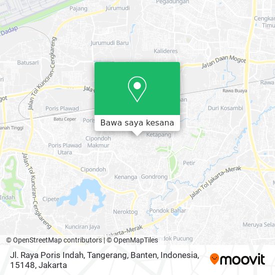 Peta Jl. Raya Poris Indah, Tangerang, Banten, Indonesia, 15148