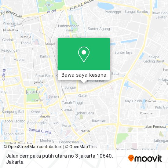 Peta Jalan cempaka putih utara no 3 jakarta 10640