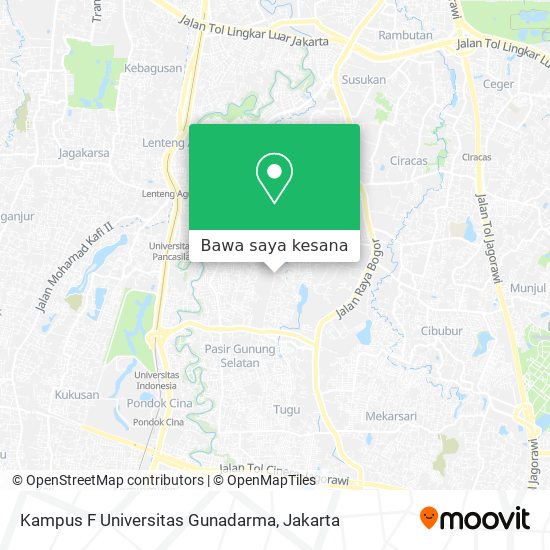 Peta Kampus F Universitas Gunadarma