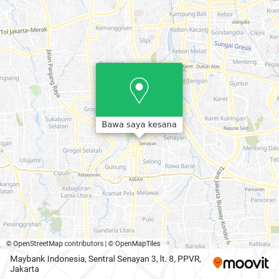 Peta Maybank Indonesia, Sentral Senayan 3,  lt. 8, PPVR