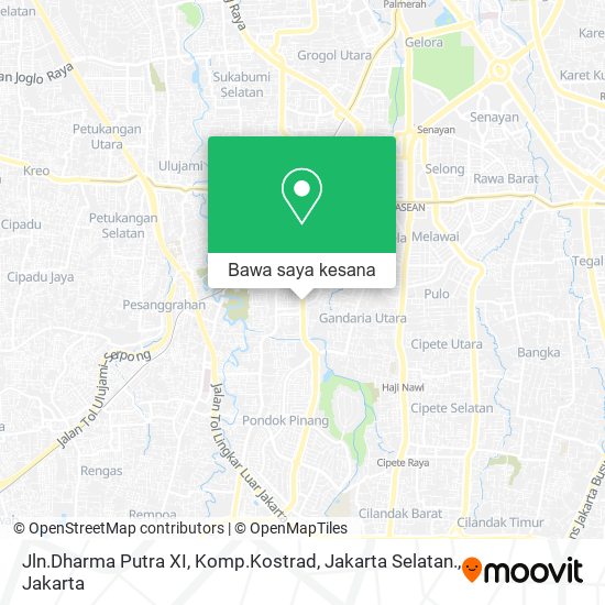 Peta Jln.Dharma Putra XI, Komp.Kostrad, Jakarta Selatan.