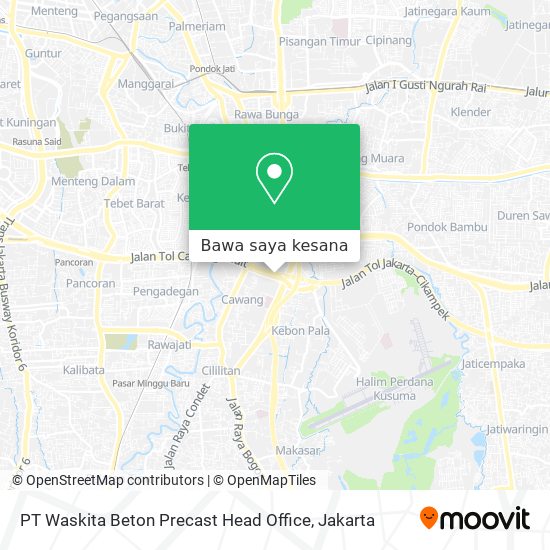 Peta PT Waskita Beton Precast Head Office