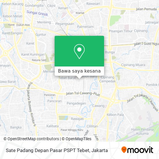 Peta Sate Padang Depan Pasar PSPT Tebet