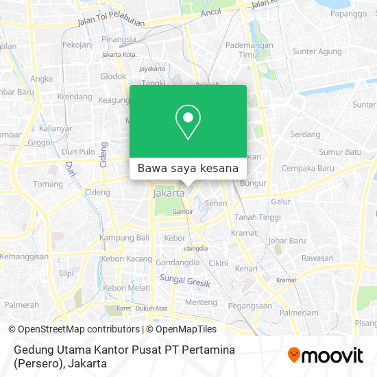 Peta Gedung Utama Kantor Pusat PT Pertamina (Persero)