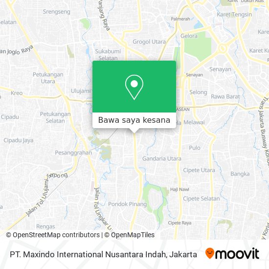Peta PT. Maxindo International Nusantara Indah