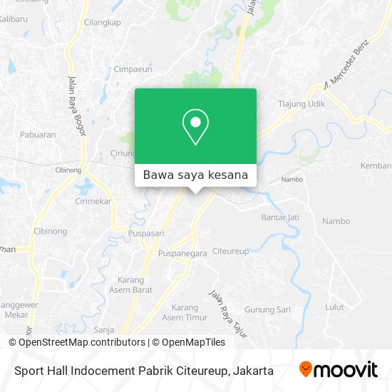 Peta Sport Hall Indocement Pabrik Citeureup