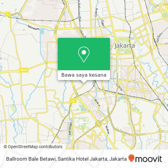 Peta Ballroom Bale Betawi, Santika Hotel Jakarta