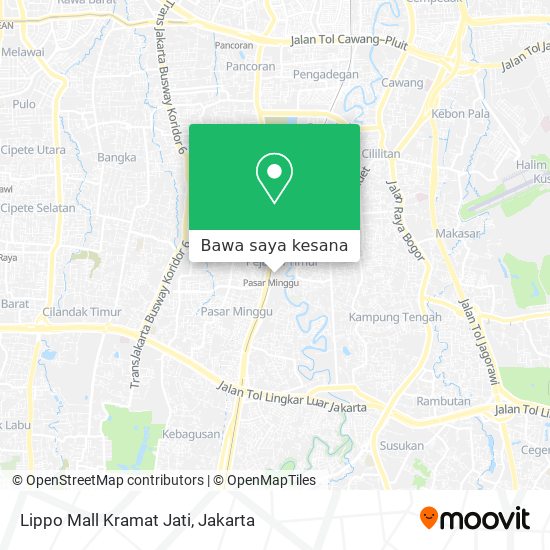 Peta Lippo Mall Kramat Jati