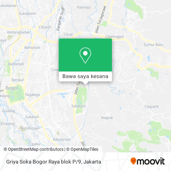 Peta Griya Soka Bogor Raya blok P/9