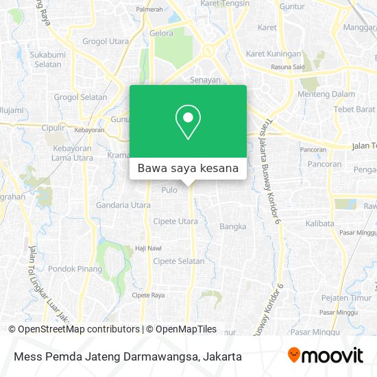 Peta Mess Pemda Jateng Darmawangsa