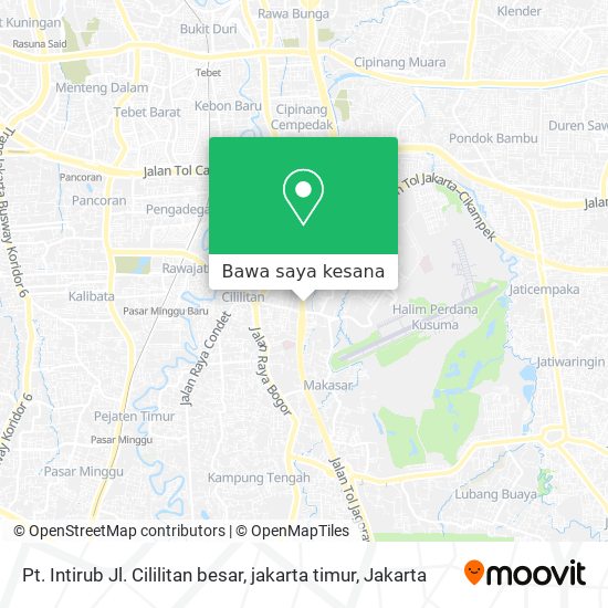 Peta Pt. Intirub Jl. Cililitan besar, jakarta timur