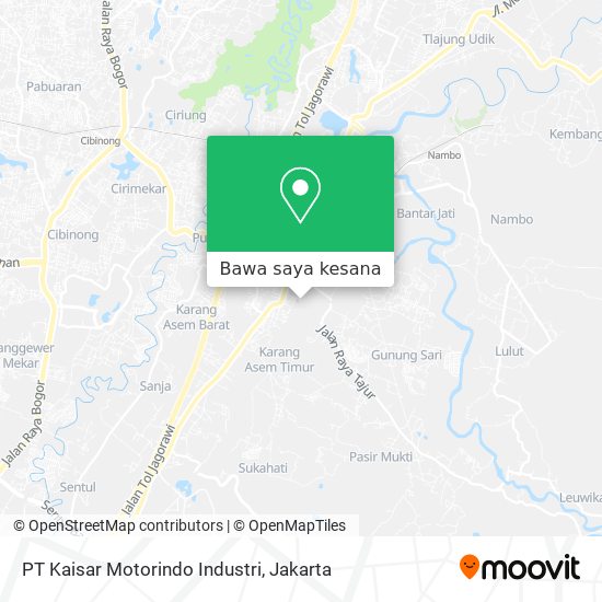 Peta PT Kaisar Motorindo Industri
