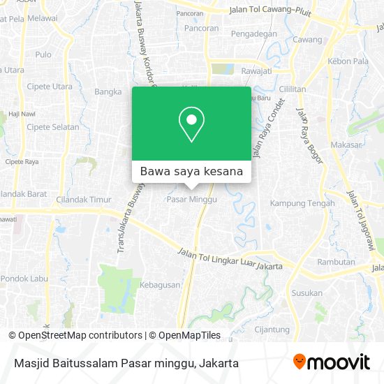 Peta Masjid Baitussalam Pasar minggu