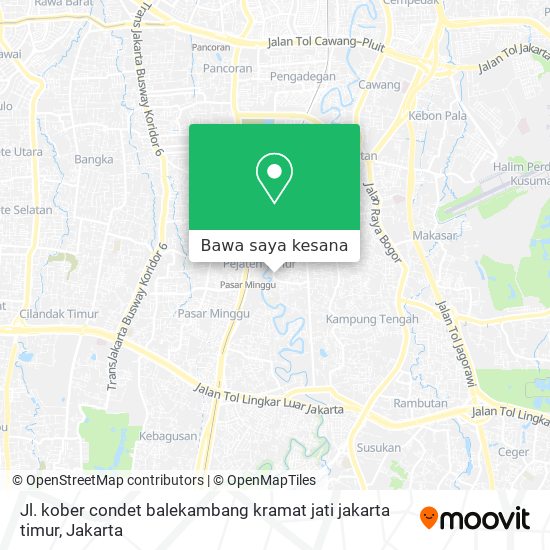 Peta Jl. kober condet balekambang kramat jati jakarta timur