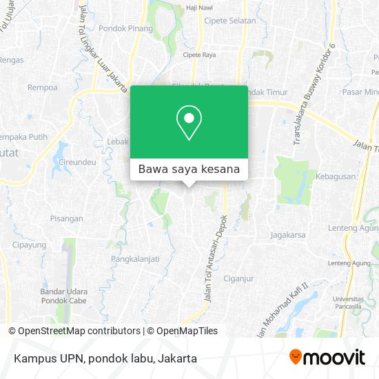 Peta Kampus UPN, pondok labu