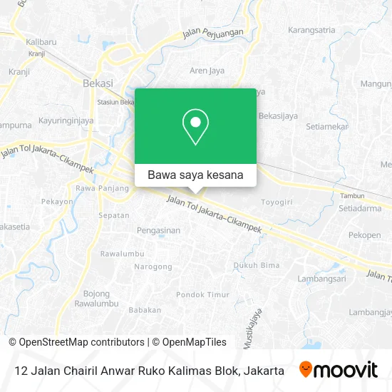 Peta 12 Jalan Chairil Anwar Ruko Kalimas Blok