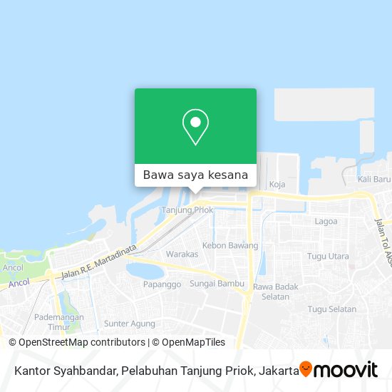 Peta Kantor Syahbandar, Pelabuhan Tanjung Priok