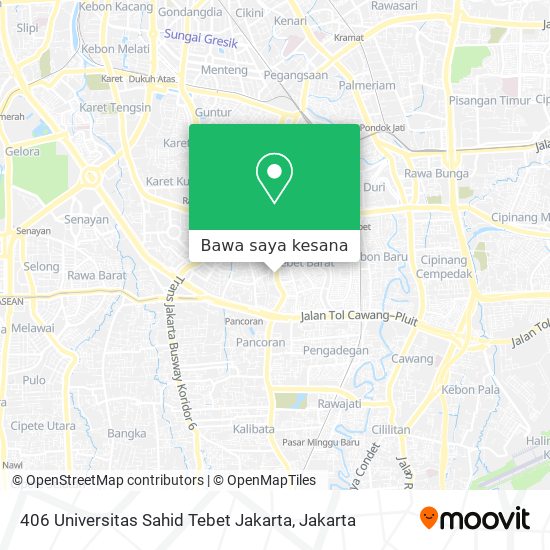 Peta 406 Universitas Sahid Tebet Jakarta
