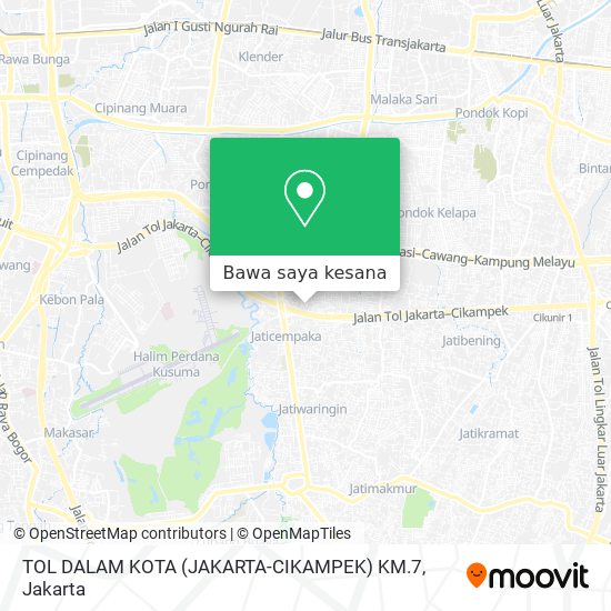 Peta TOL DALAM KOTA (JAKARTA-CIKAMPEK) KM.7