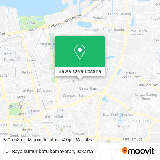 Peta Jl. Raya sumur batu kemayoran