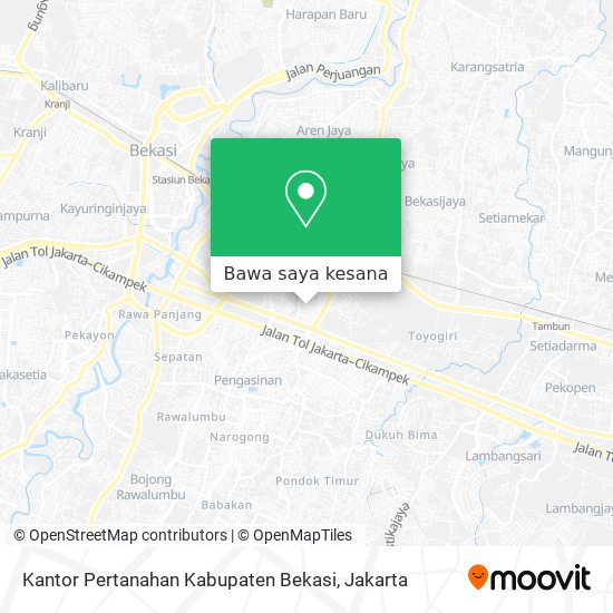 Peta Kantor Pertanahan Kabupaten Bekasi