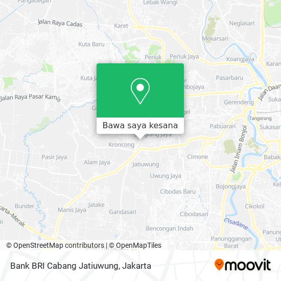 Peta Bank BRI Cabang Jatiuwung