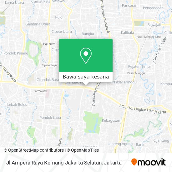 Peta Jl.Ampera Raya Kemang Jakarta Selatan