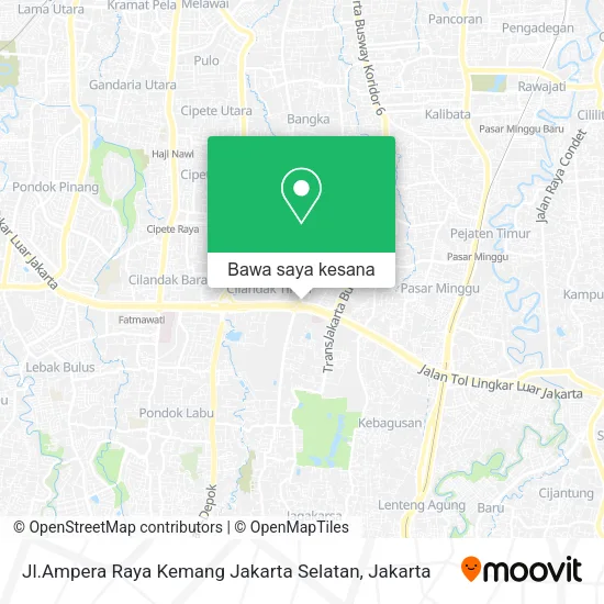 Peta Jl.Ampera Raya Kemang Jakarta Selatan