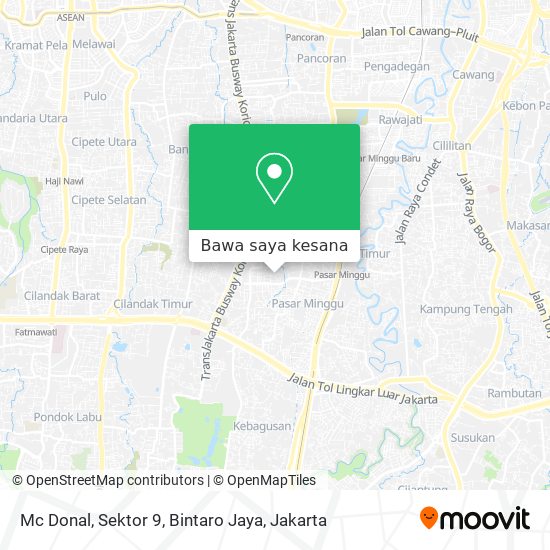 Peta Mc Donal, Sektor 9, Bintaro Jaya