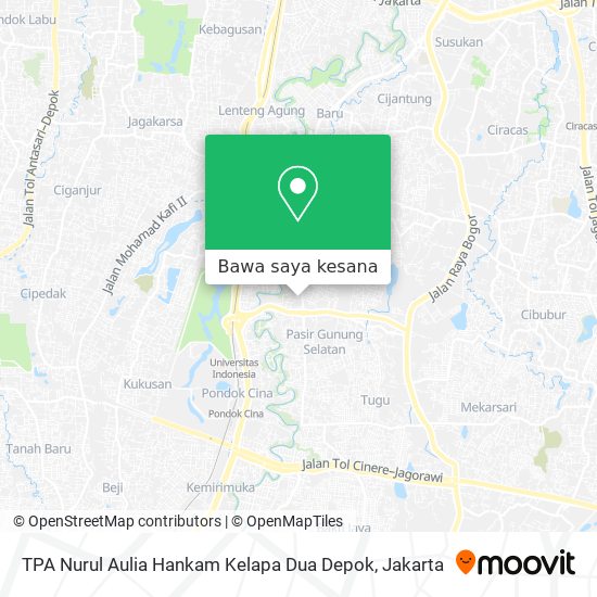 Peta TPA Nurul Aulia Hankam Kelapa Dua Depok