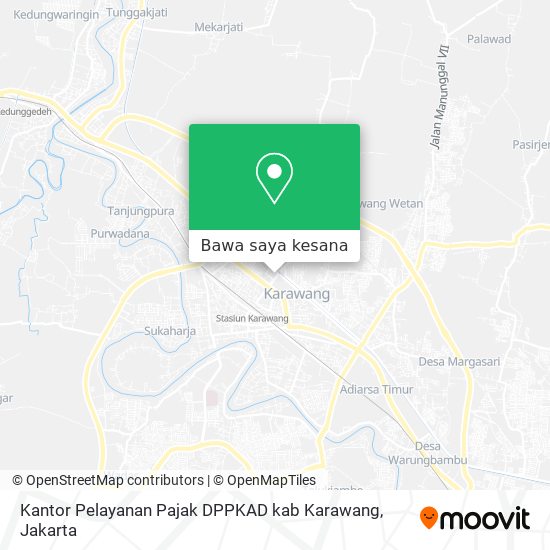 Peta Kantor Pelayanan Pajak DPPKAD kab Karawang