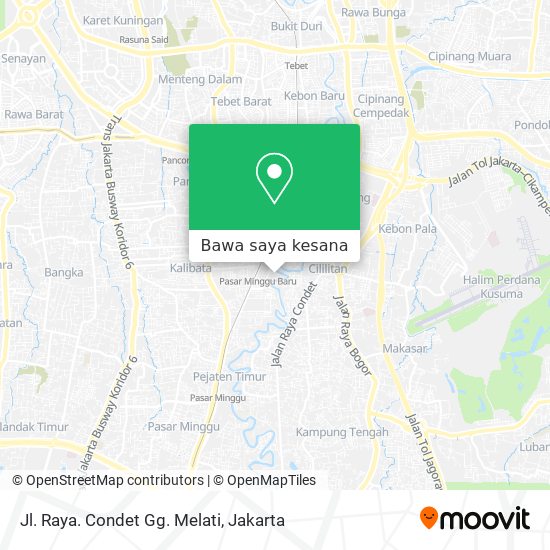Peta Jl. Raya. Condet Gg. Melati