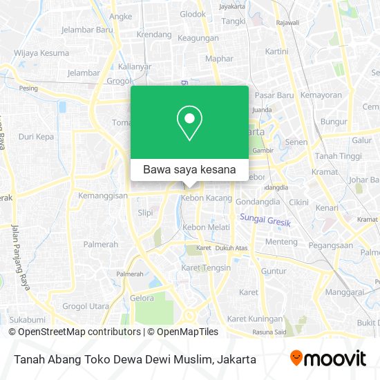 Peta Tanah Abang Toko Dewa Dewi Muslim