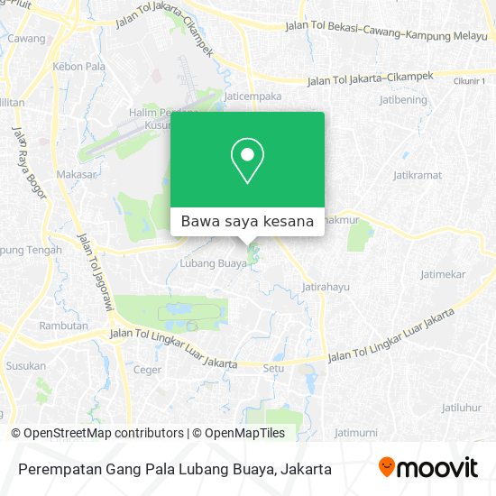 Peta Perempatan Gang Pala Lubang Buaya