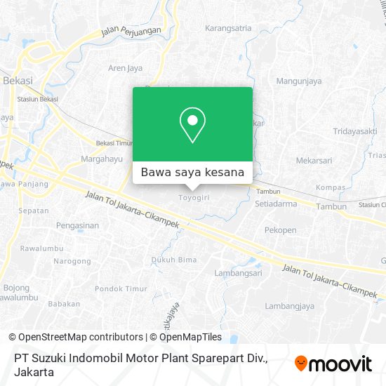 Peta PT Suzuki Indomobil Motor Plant Sparepart Div.