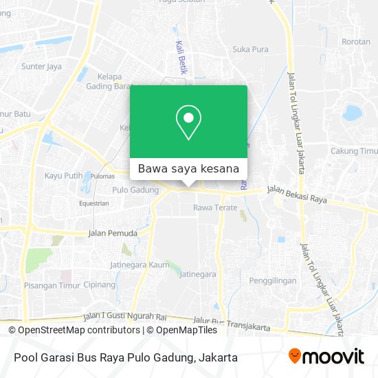Peta Pool Garasi Bus Raya Pulo Gadung