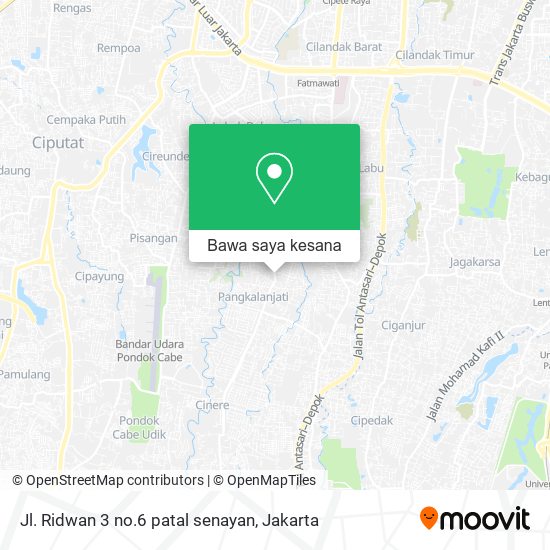 Peta Jl. Ridwan 3 no.6 patal senayan