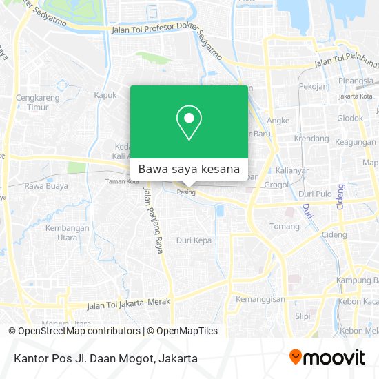 Peta Kantor Pos Jl. Daan Mogot