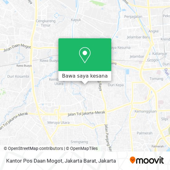 Peta Kantor Pos Daan Mogot, Jakarta Barat