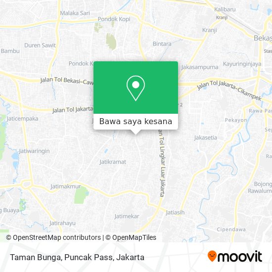 Peta Taman Bunga, Puncak Pass