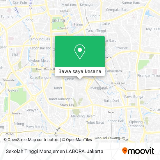 Peta Sekolah Tinggi Manajemen LABORA